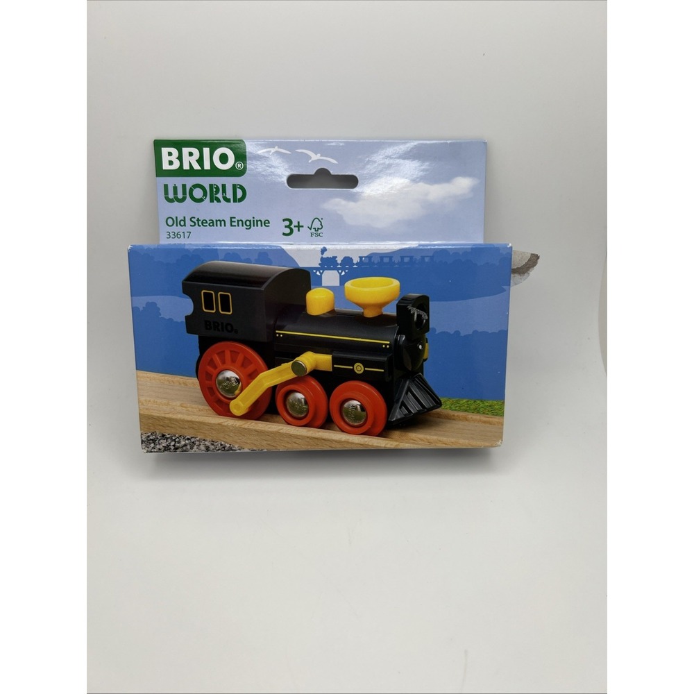 BRIO World Old Steam Engine 33617 Black Wooden Railway Train Locomotive